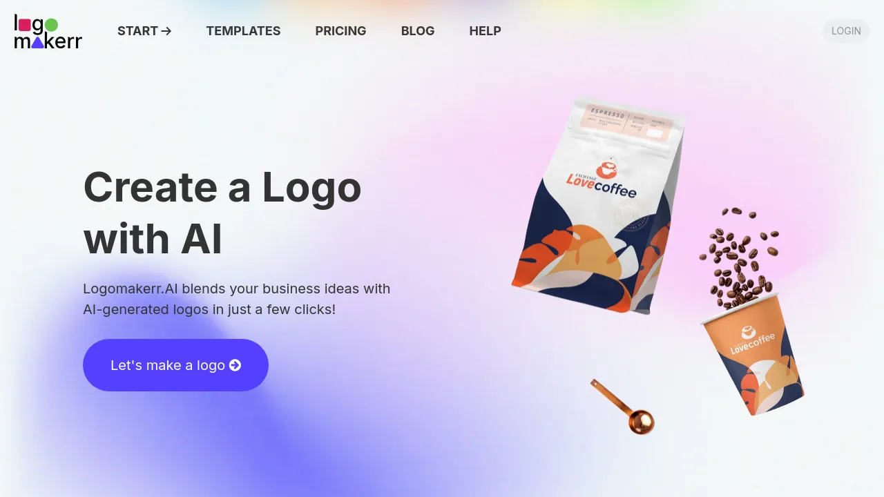 Screenshot of AI Logo Maker website