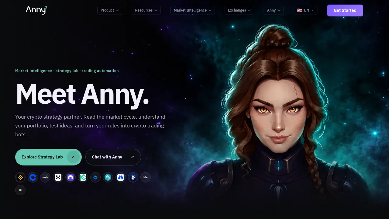 Screenshot of Anny website