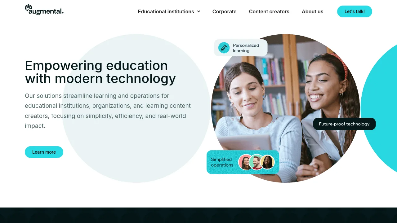 Screenshot of Augmental website
