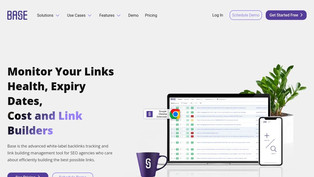 Screenshot of Base website