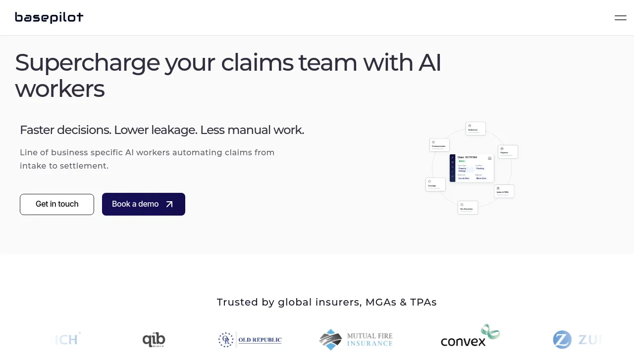 Screenshot of Basepilot website