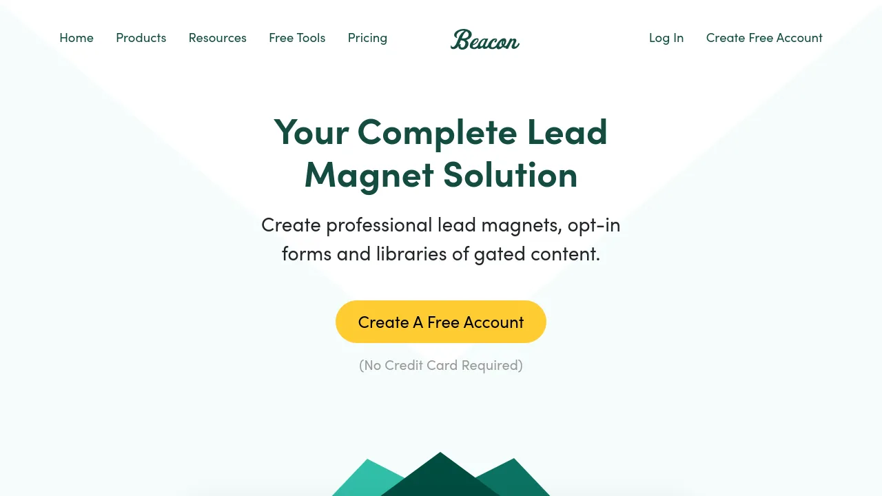 Screenshot of Beacon website