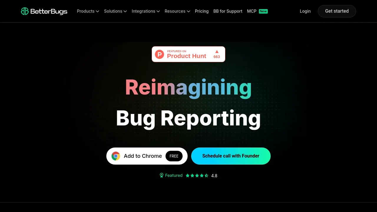 Screenshot of BetterBugs website