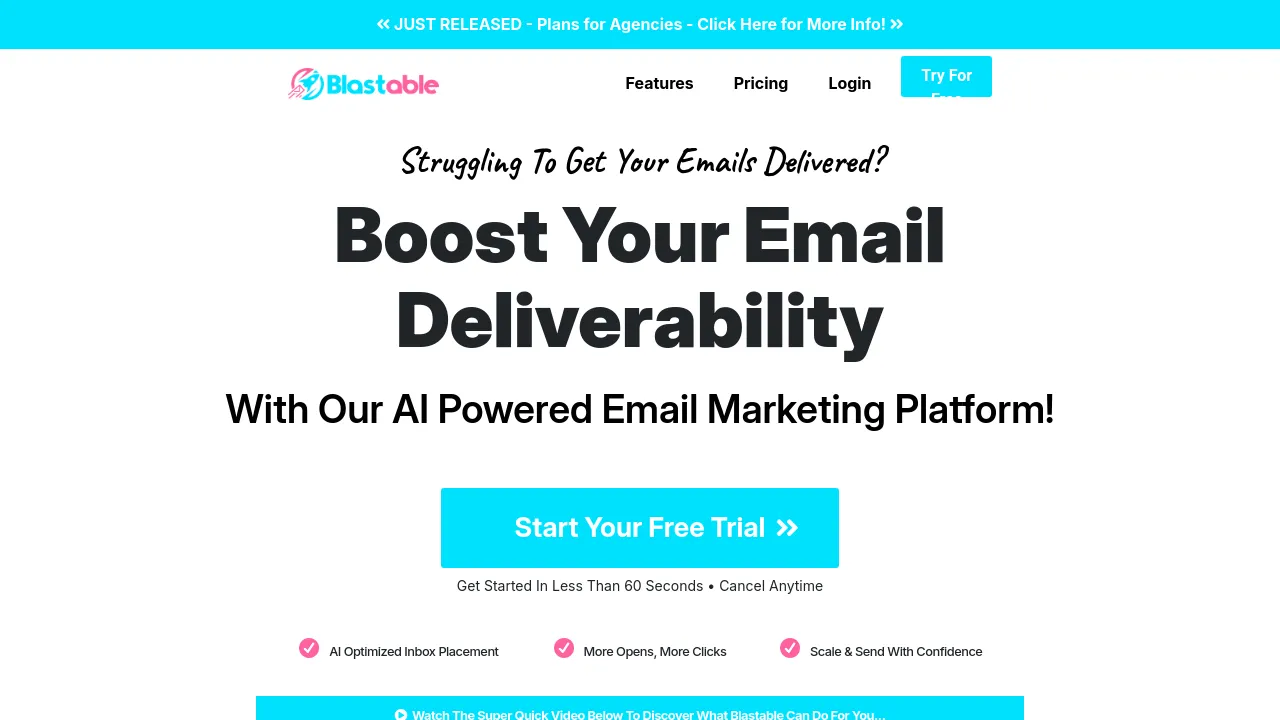 Screenshot of Blastable website