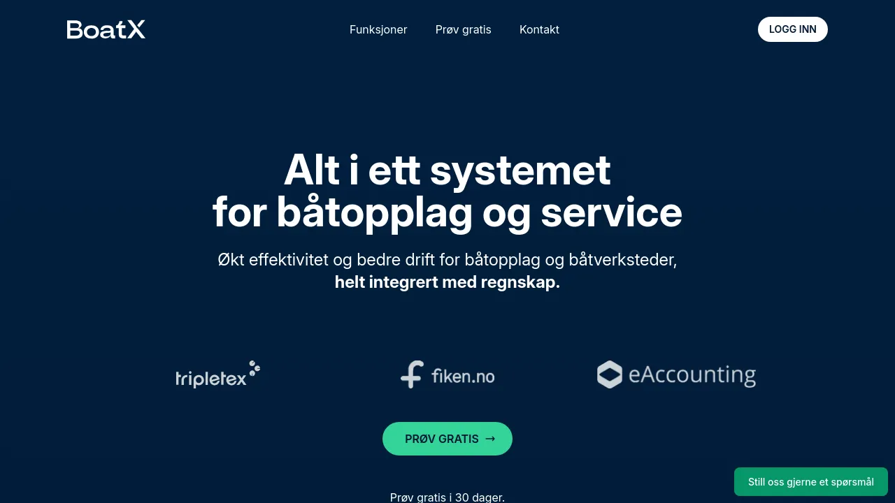 Screenshot of BoatX website