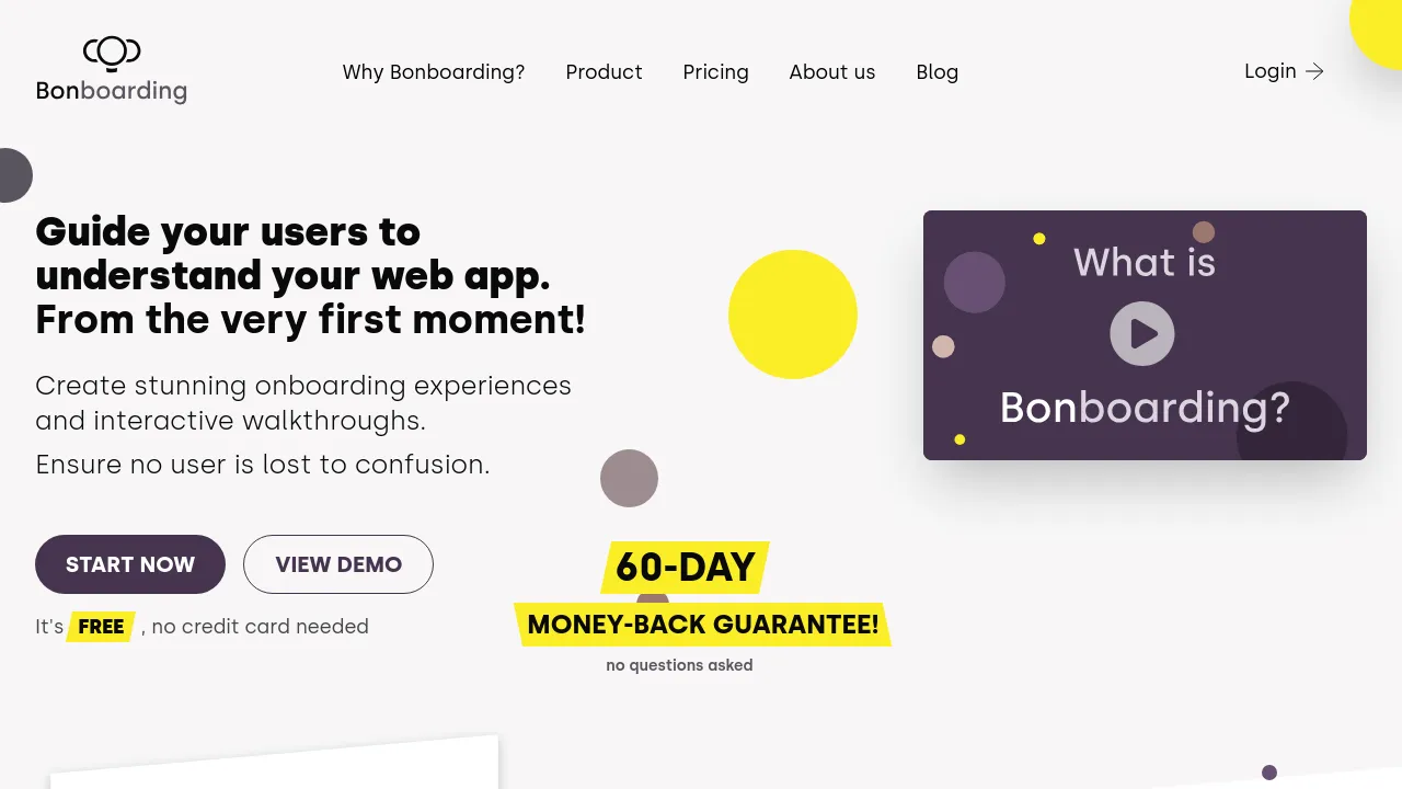 Screenshot of Bonboarding website