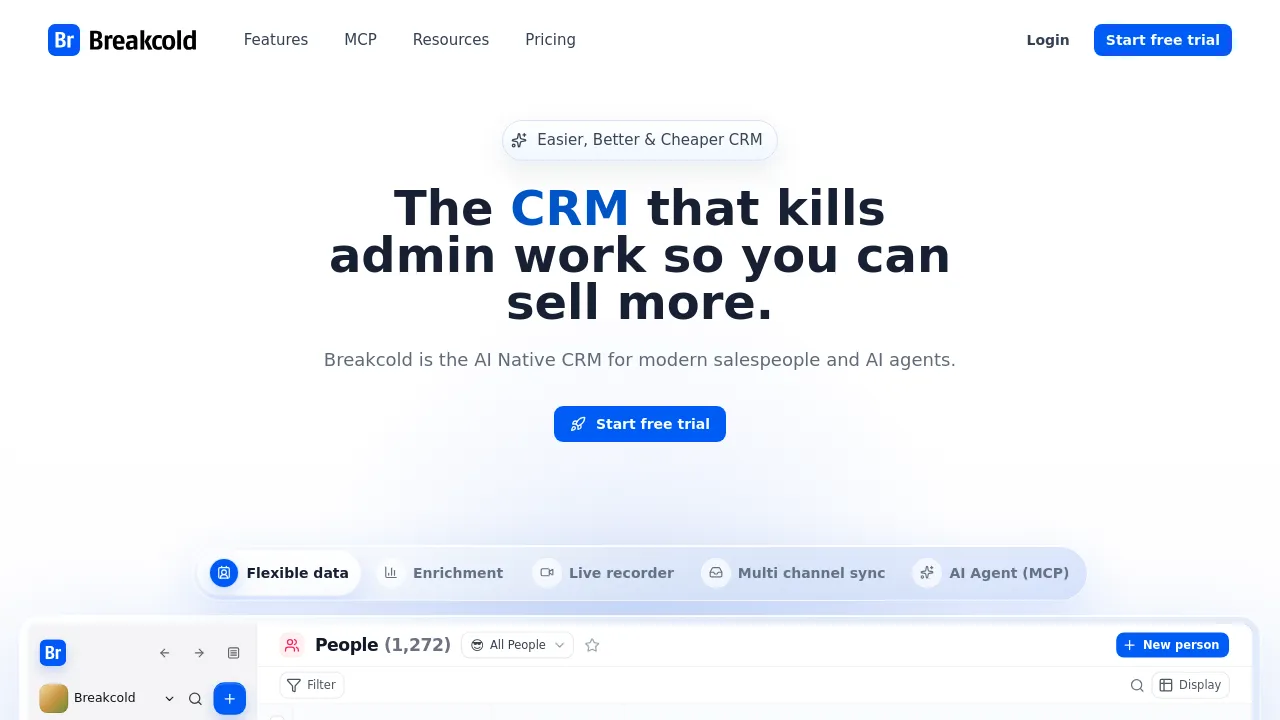 Screenshot of Breakcold website