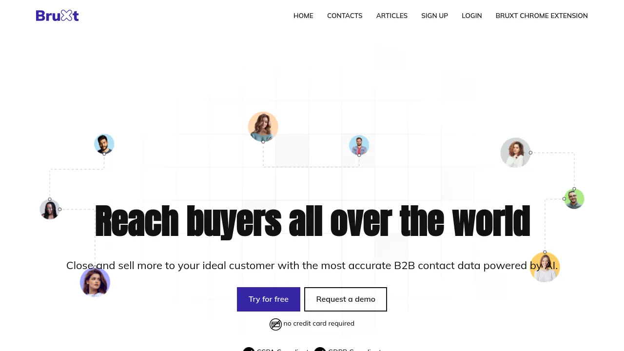 Screenshot of Bruxt website