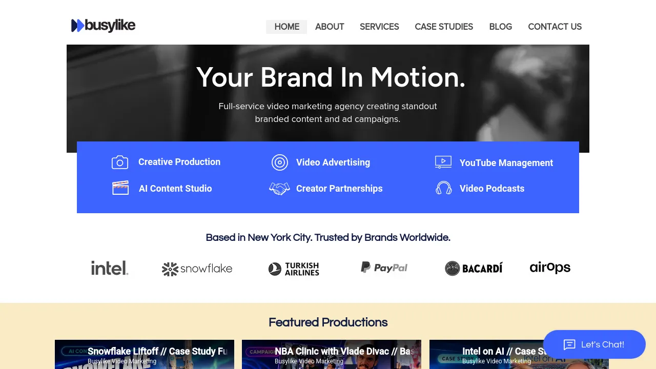 Screenshot of Busylike website