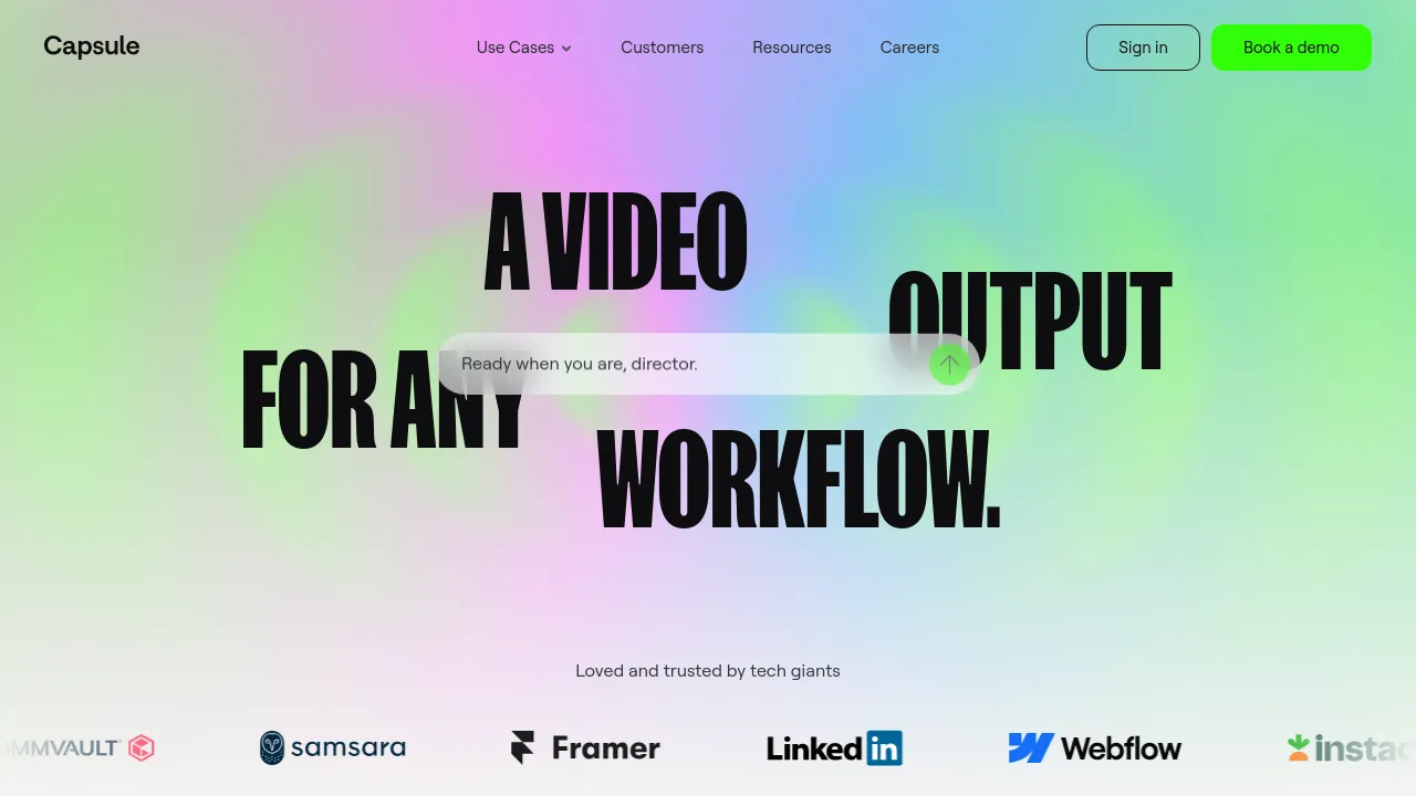Screenshot of Capsule website