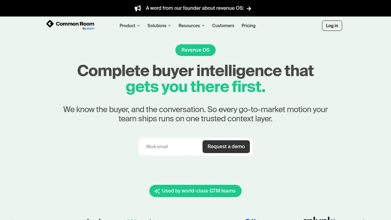 Screenshot of the Common Room website