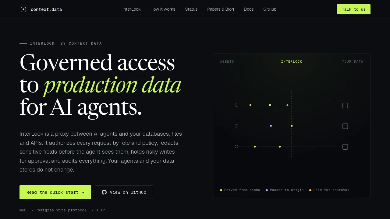Screenshot of Context Data website