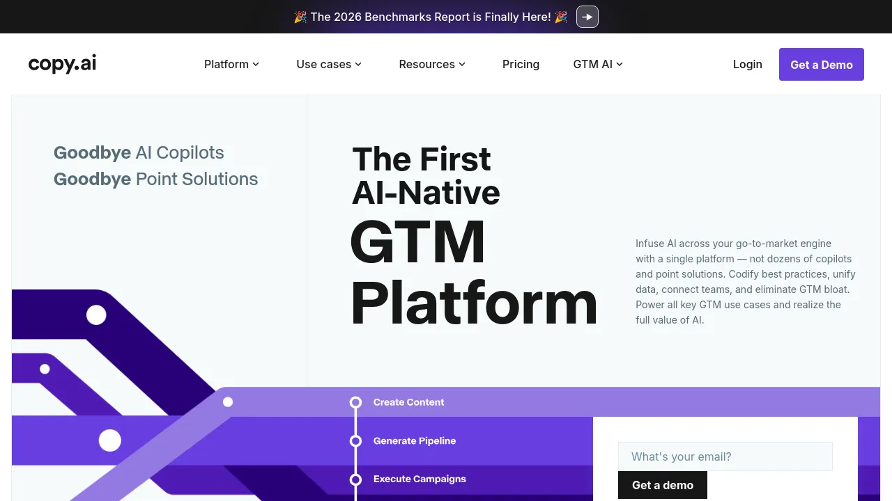 Screenshot of Copy.ai website