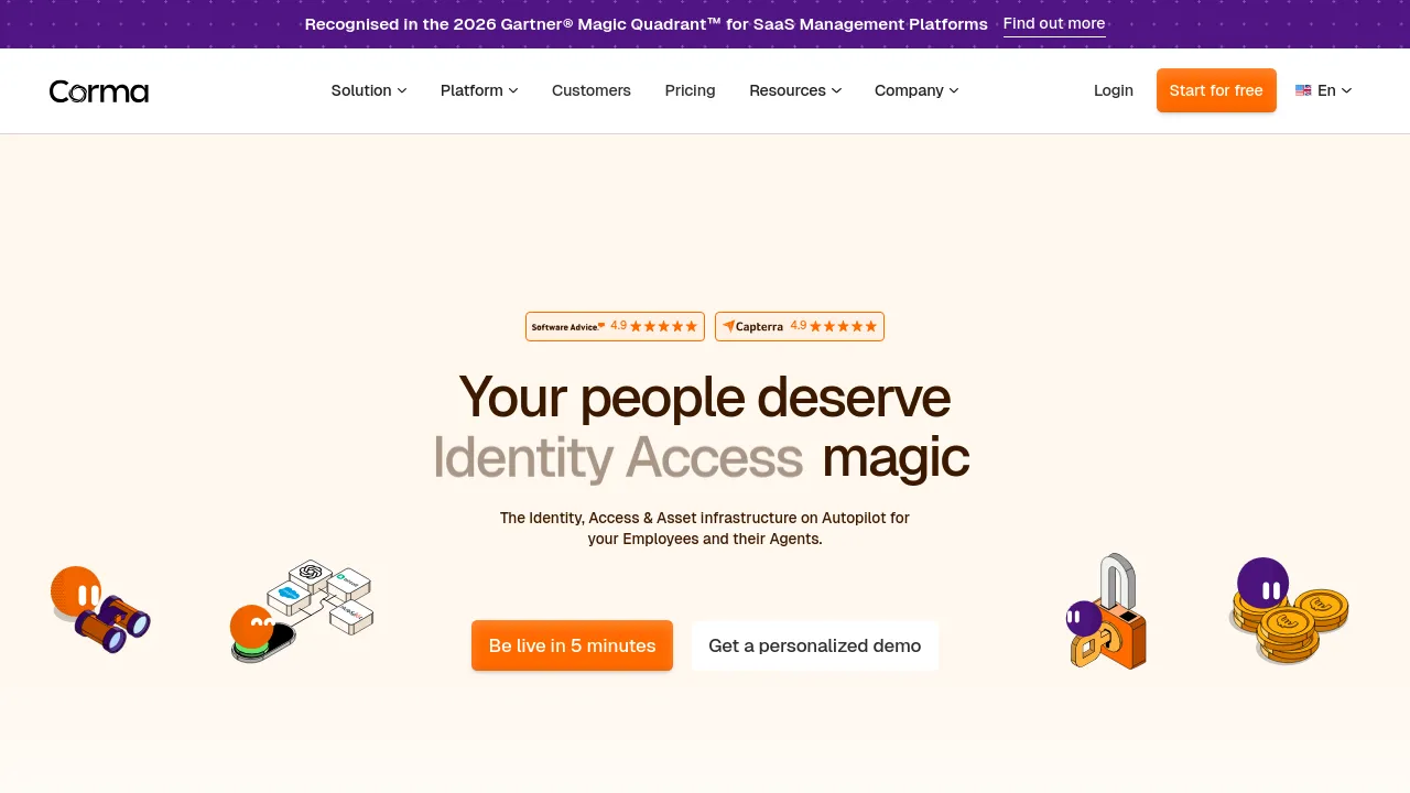 Screenshot of Corma website