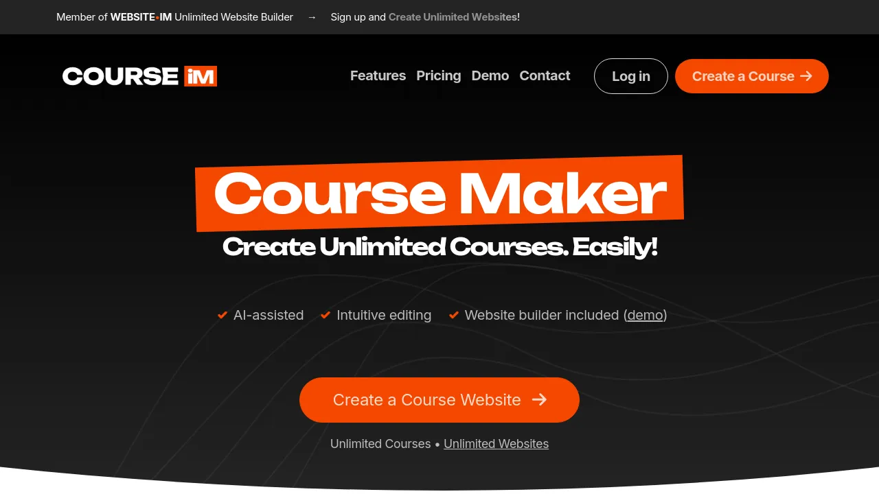 Screenshot of Course.im website