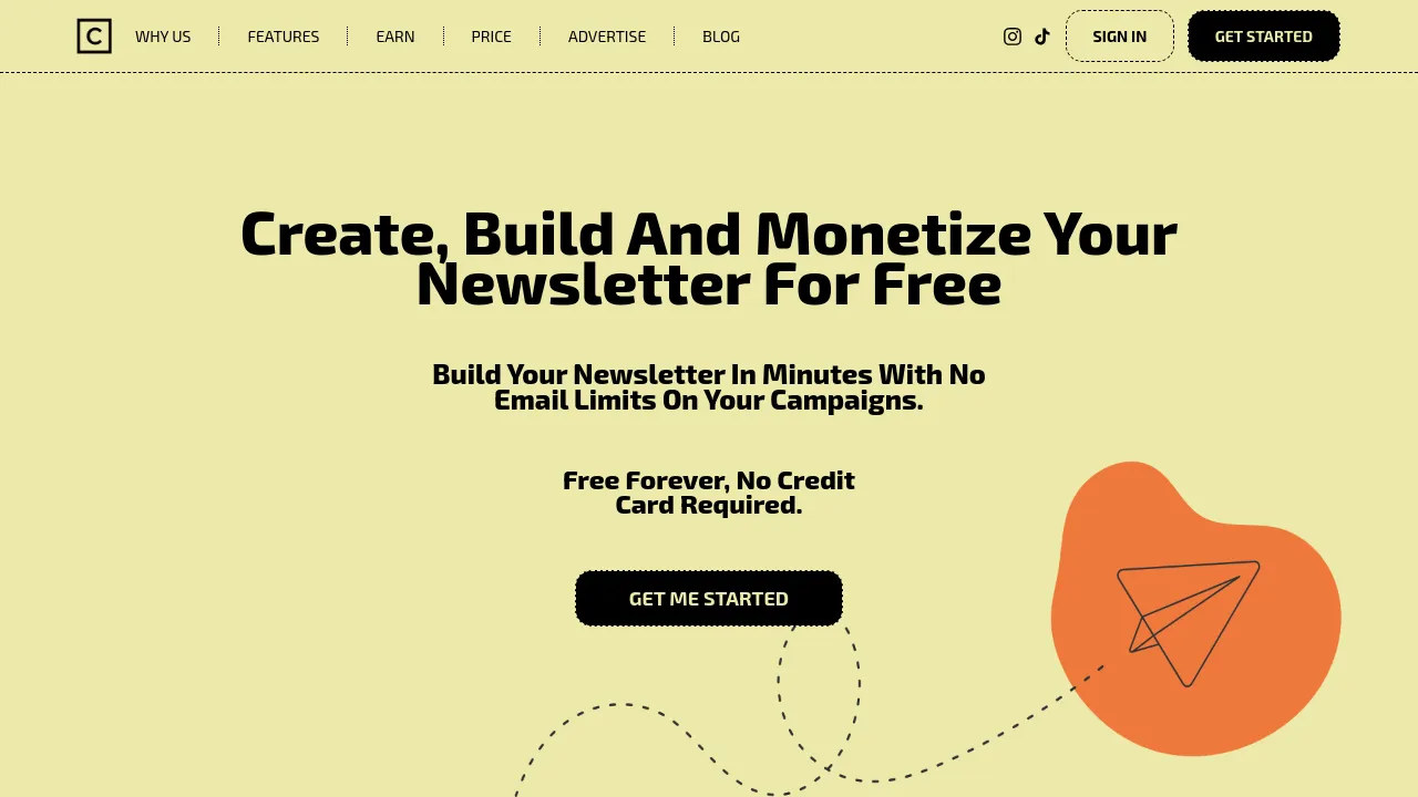 Screenshot of CuratedLetters website