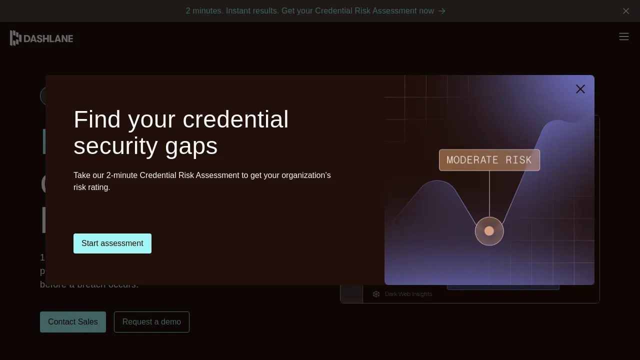Screenshot of the Dashlane website