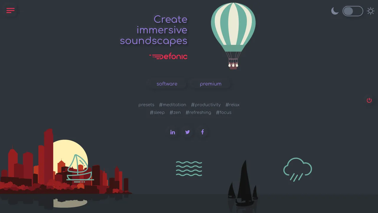 Screenshot of Defonic website