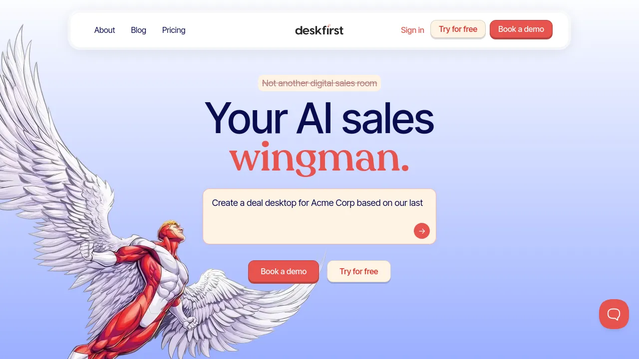 Screenshot of Deskfirst website