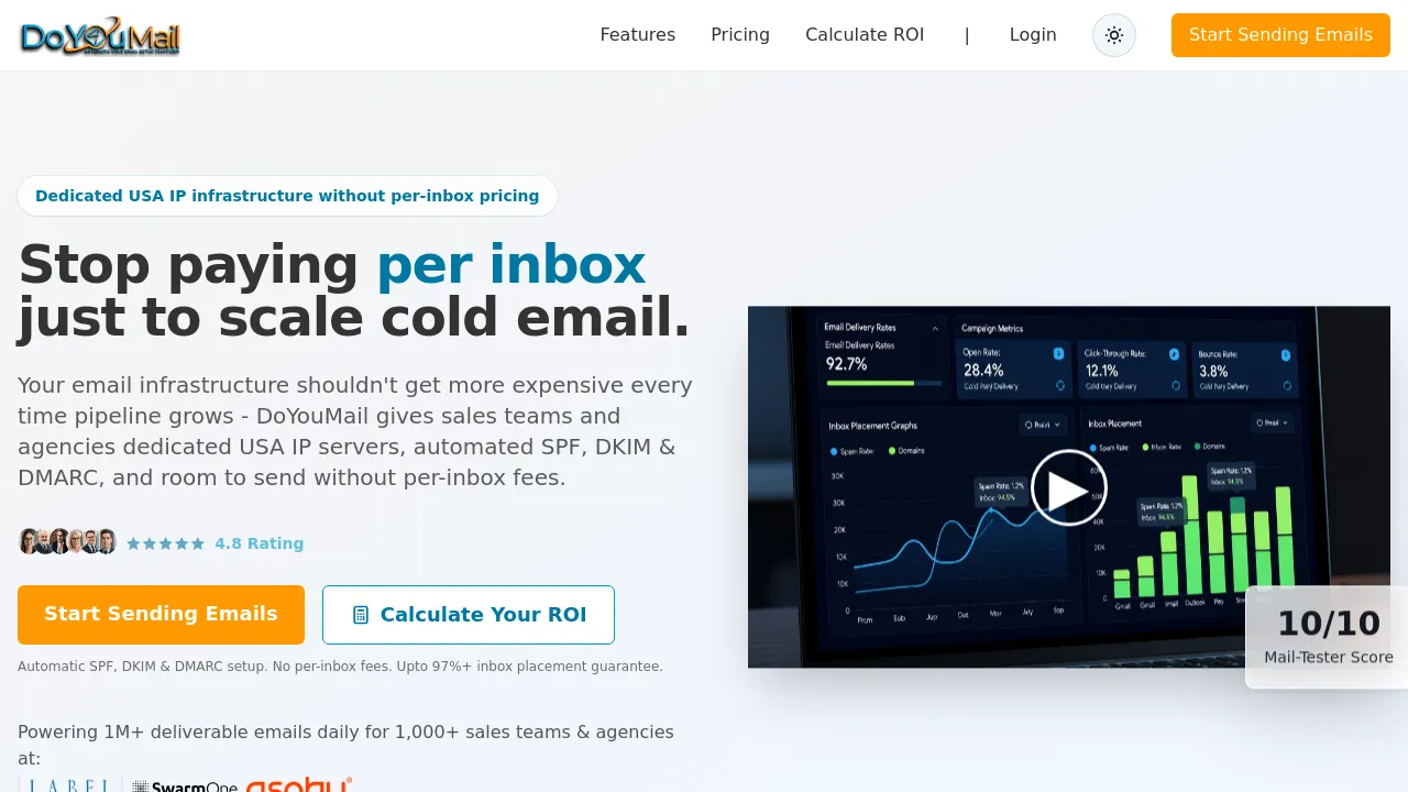 Screenshot of Do You Mail website