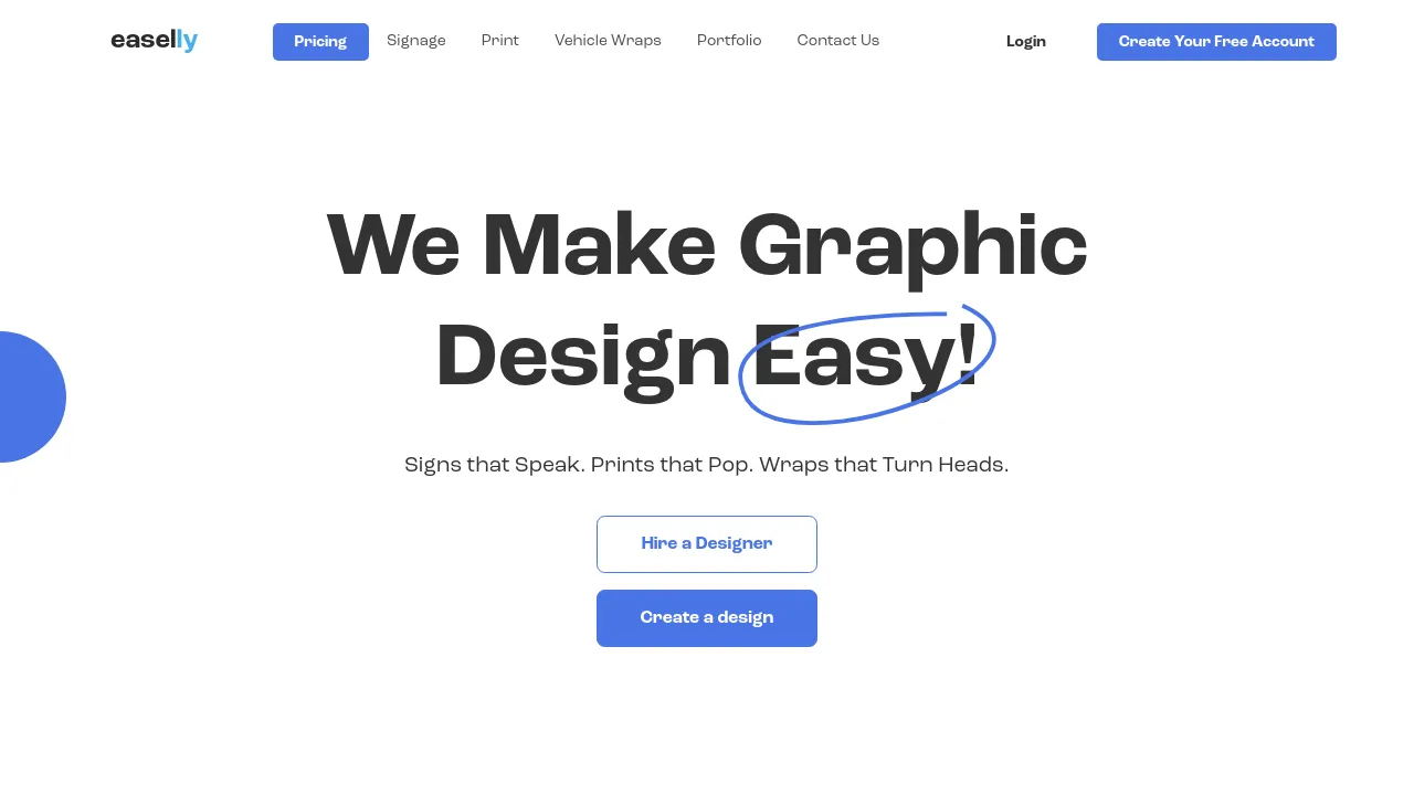 Screenshot of easel.ly website