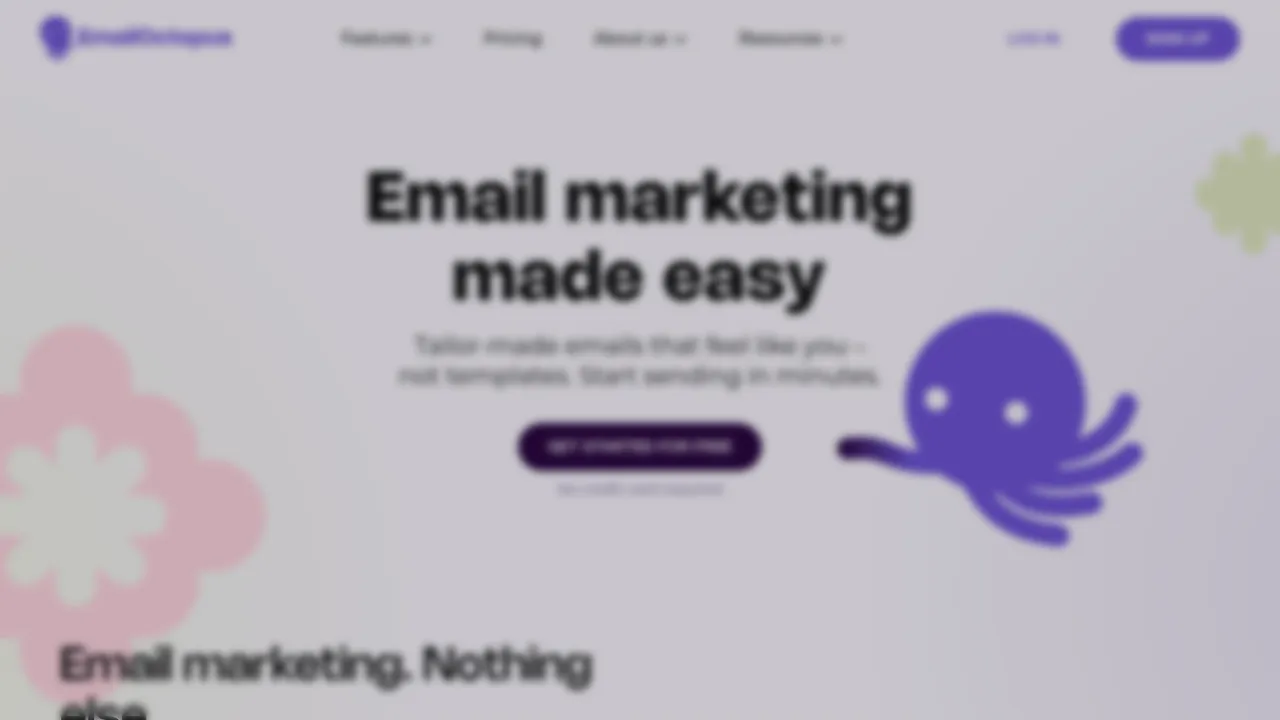 Screenshot of EmailOctopus website