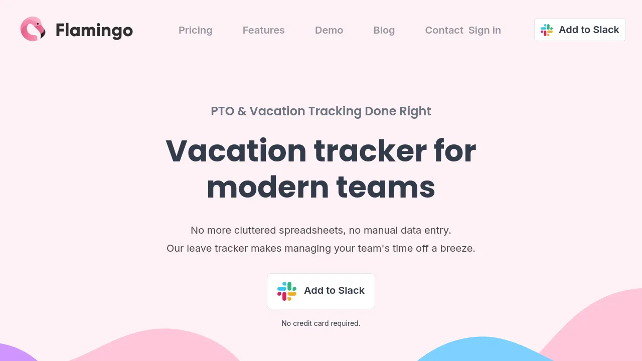 Screenshot of the Flamingo website