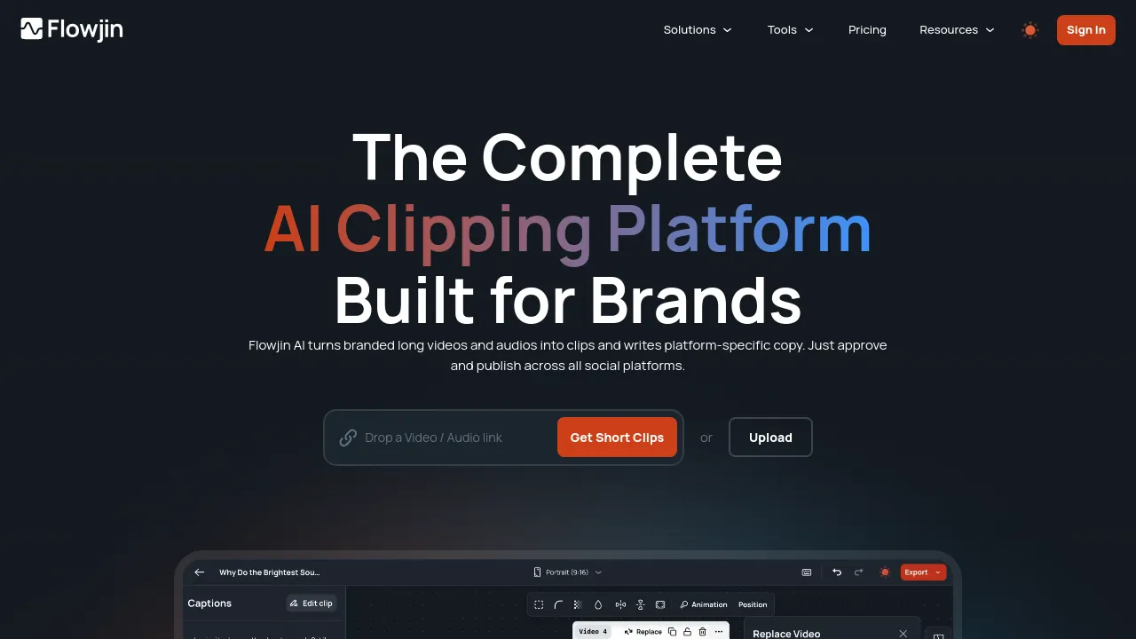 Screenshot of Flowjin website