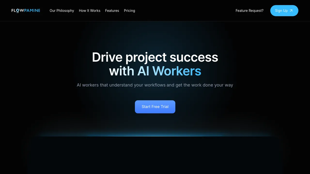 Screenshot of Flowpamine website