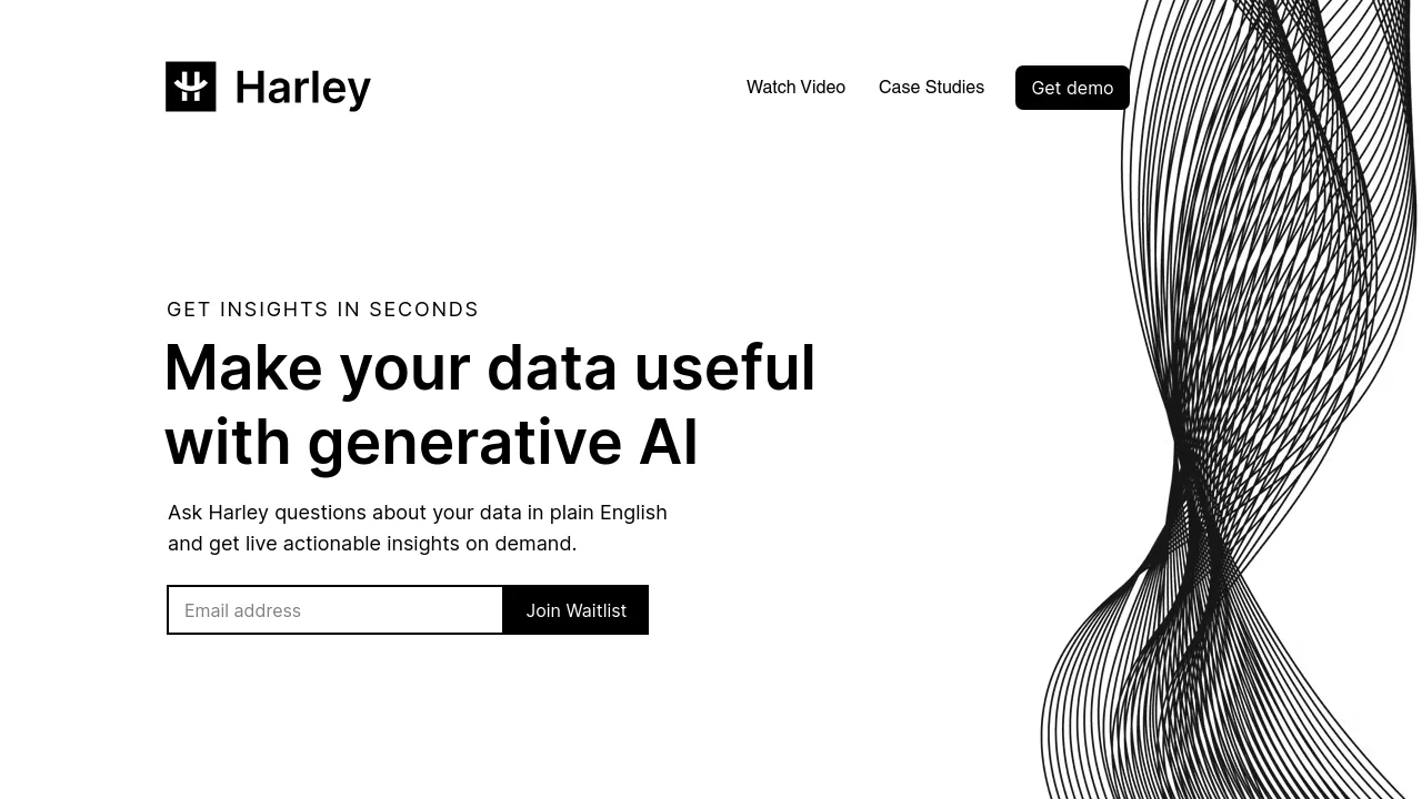Screenshot of Harley website