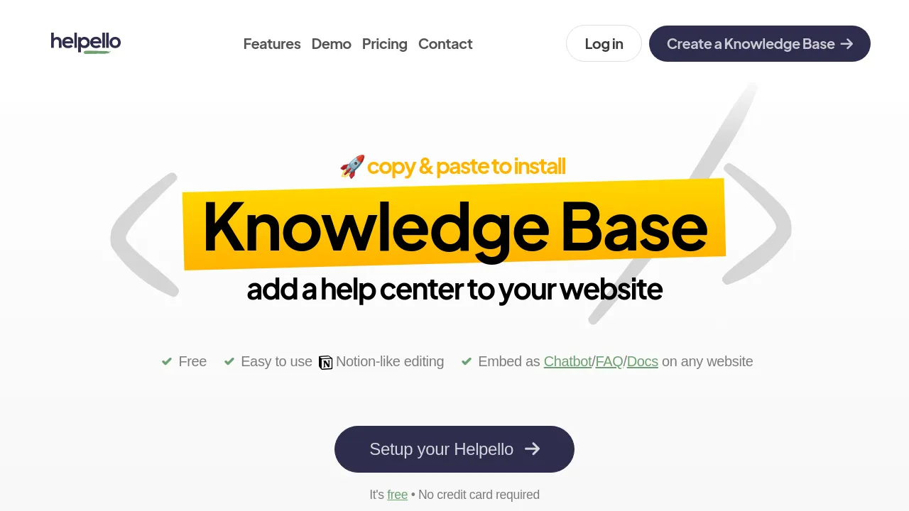 Screenshot of Helpello website
