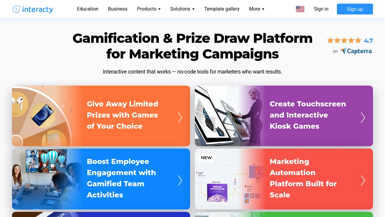 Screenshot of Interacty website