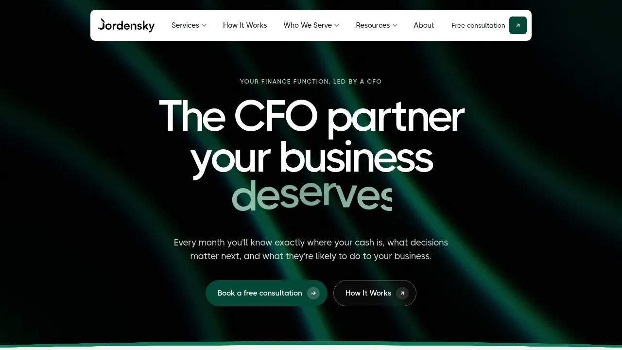 Screenshot of Jordensky website