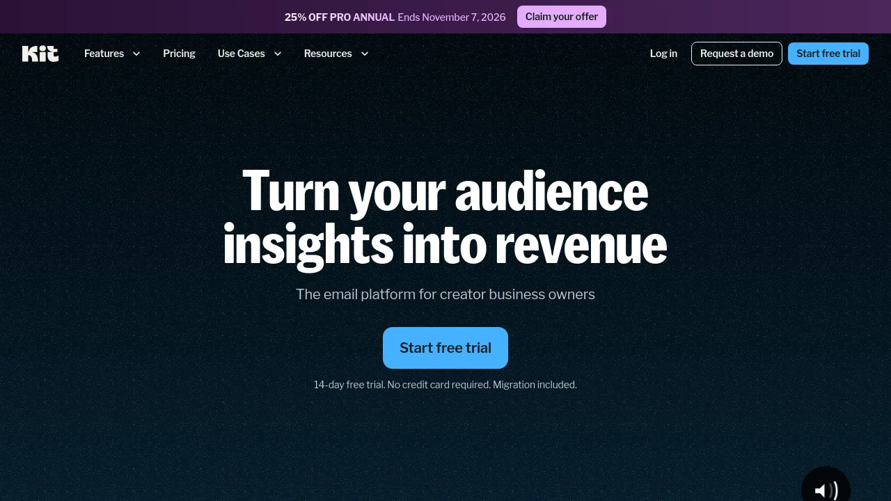 Screenshot of Kit website