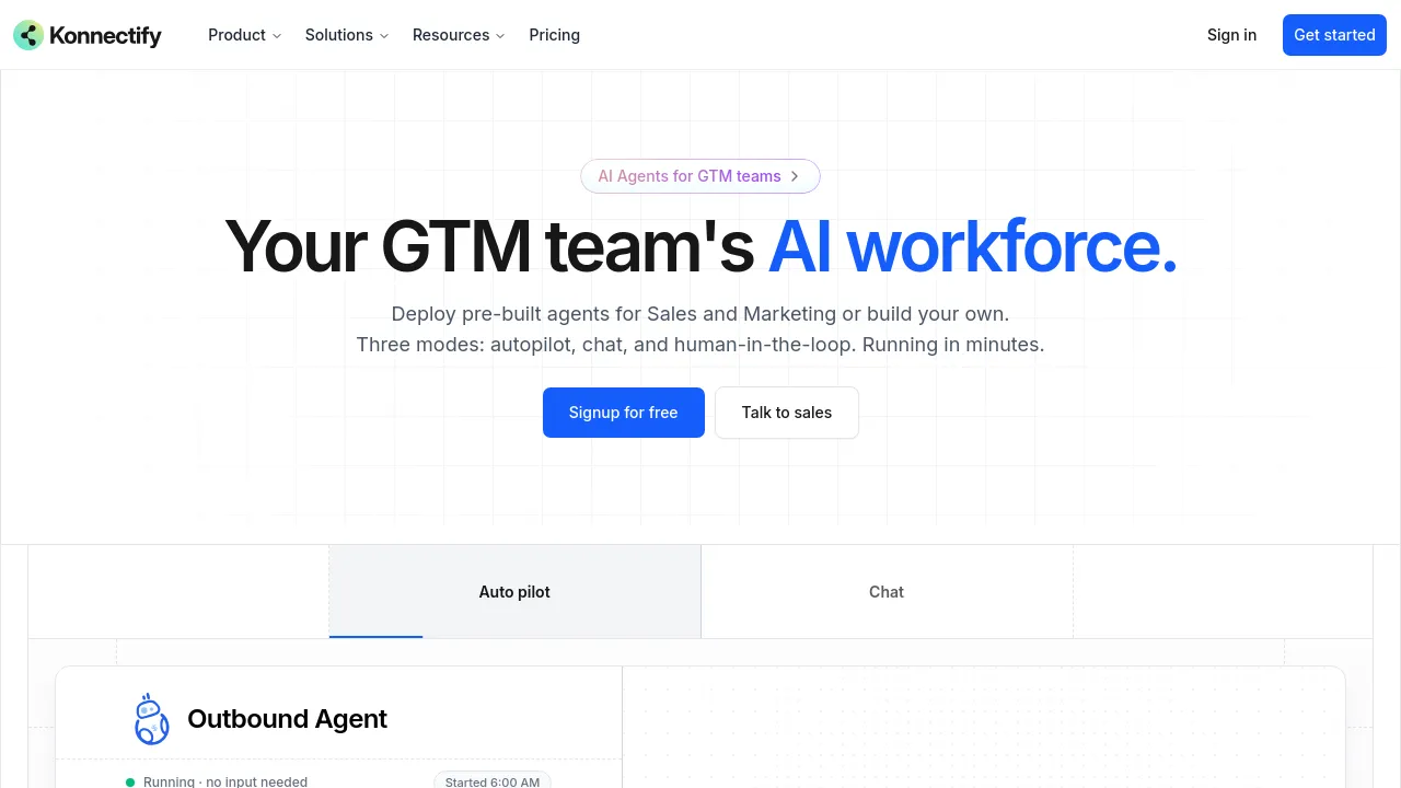 Screenshot of Konnectify website