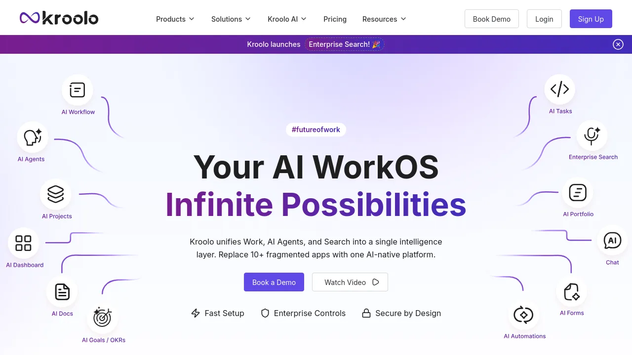 Screenshot of Kroolo website
