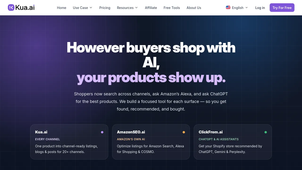 Screenshot of Kua.ai website