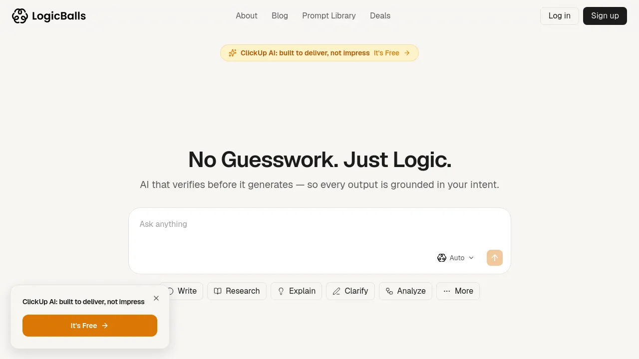 Screenshot of LogicBalls website