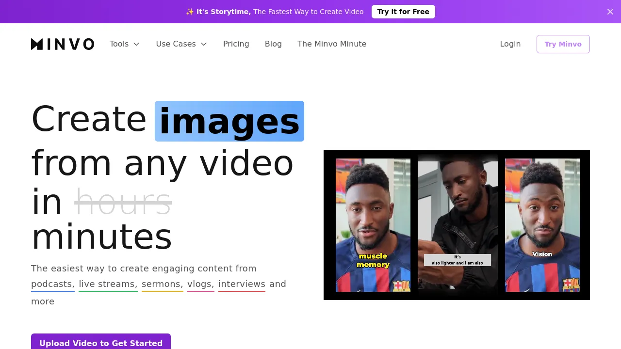 Screenshot of Minvo website