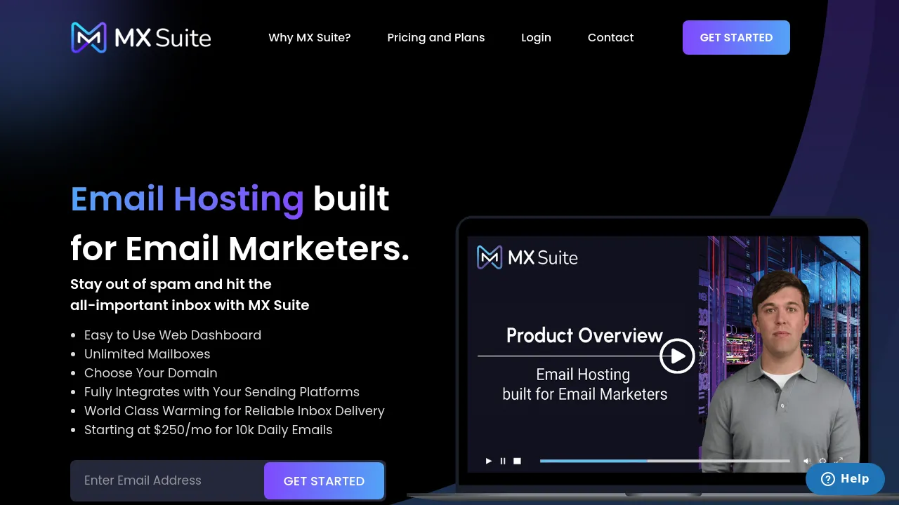 Screenshot of MX Suite website