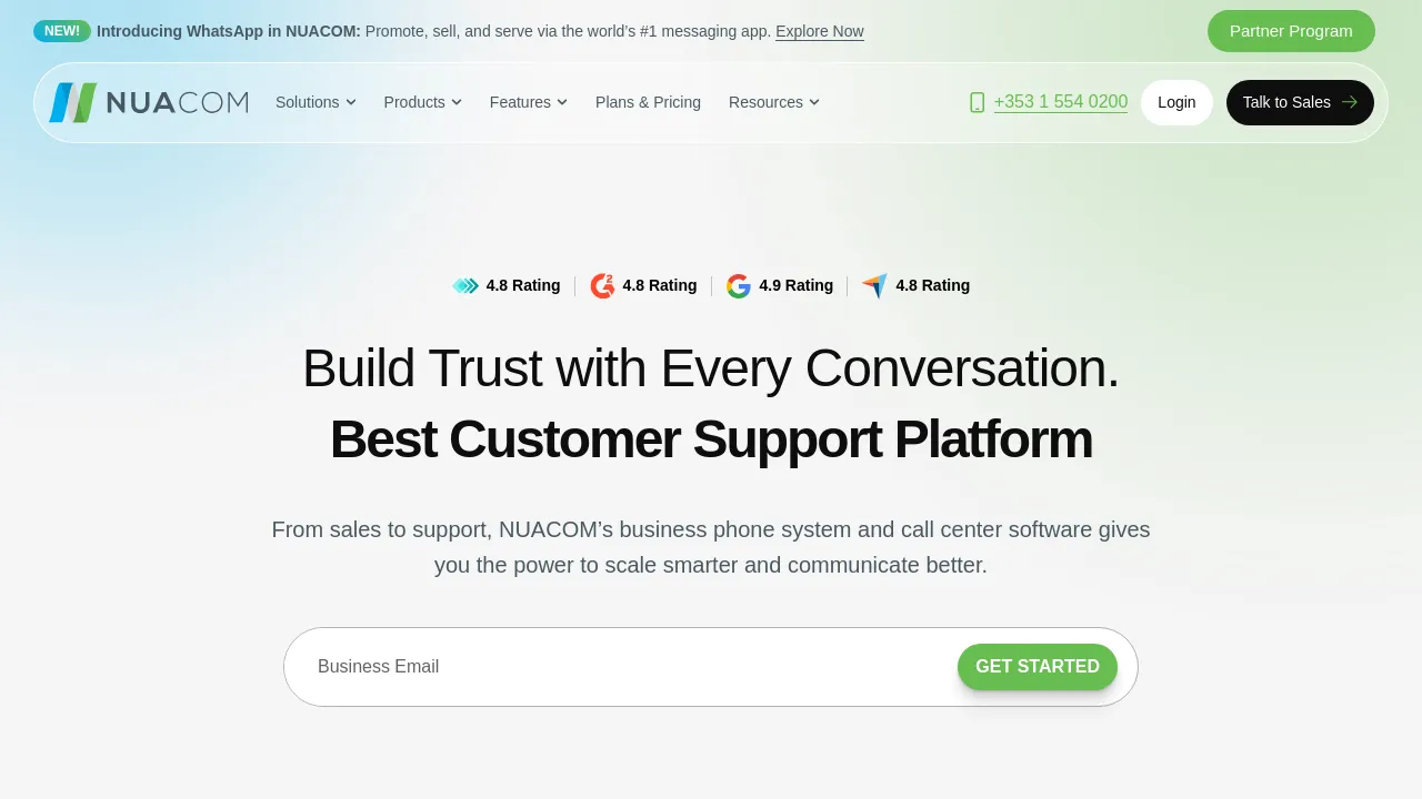 Screenshot of NUACOM website