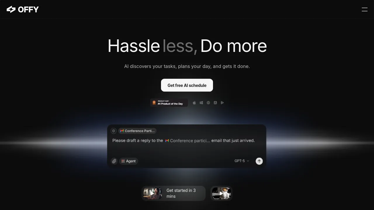 Screenshot of OFFLIGHT website
