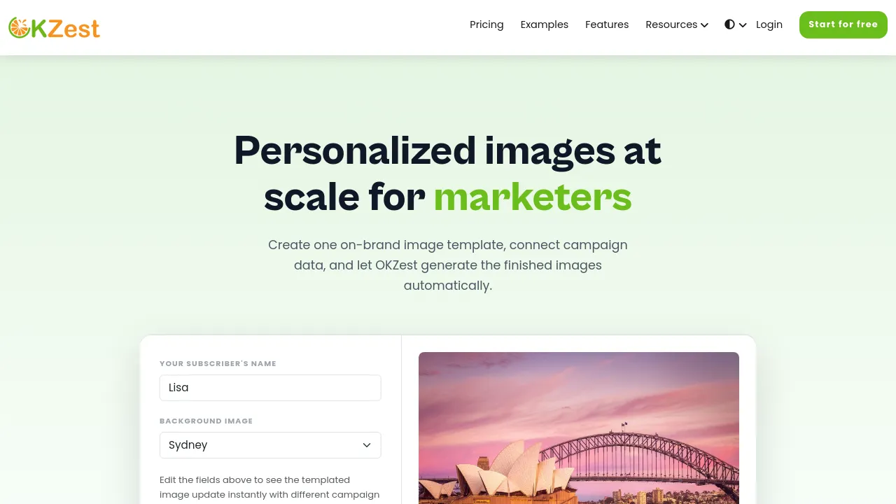 Screenshot of OKZest website
