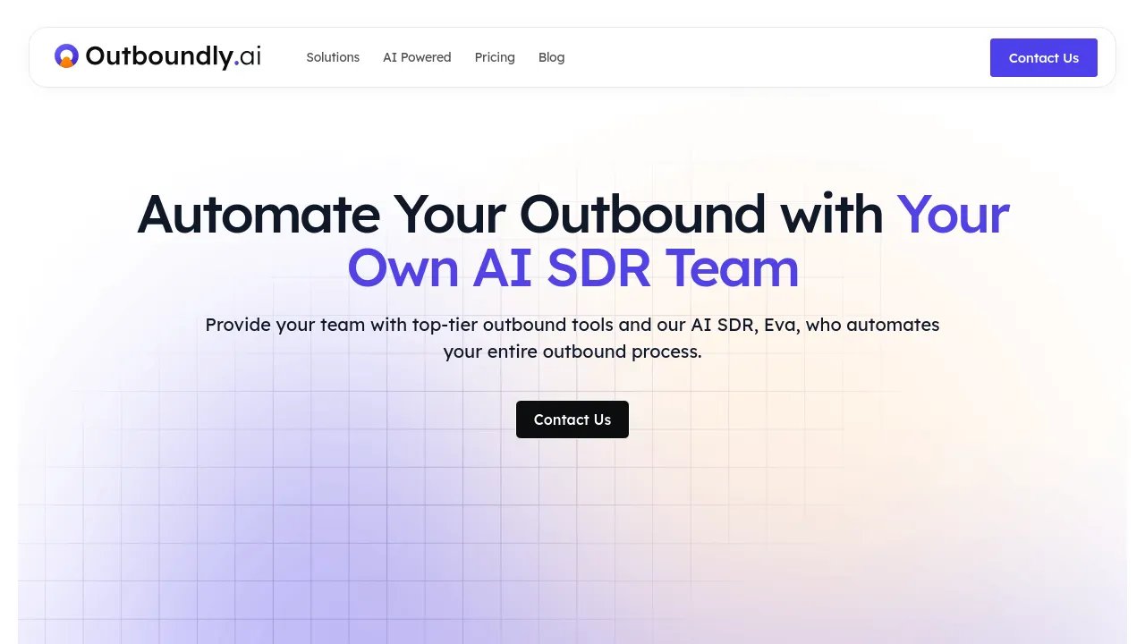 Screenshot of Outboundly website
