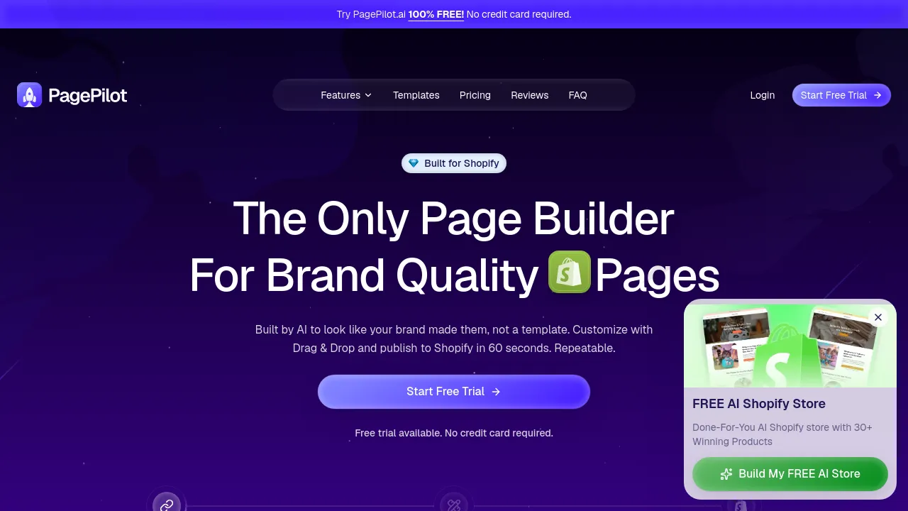 Screenshot of Page Pilot AI website