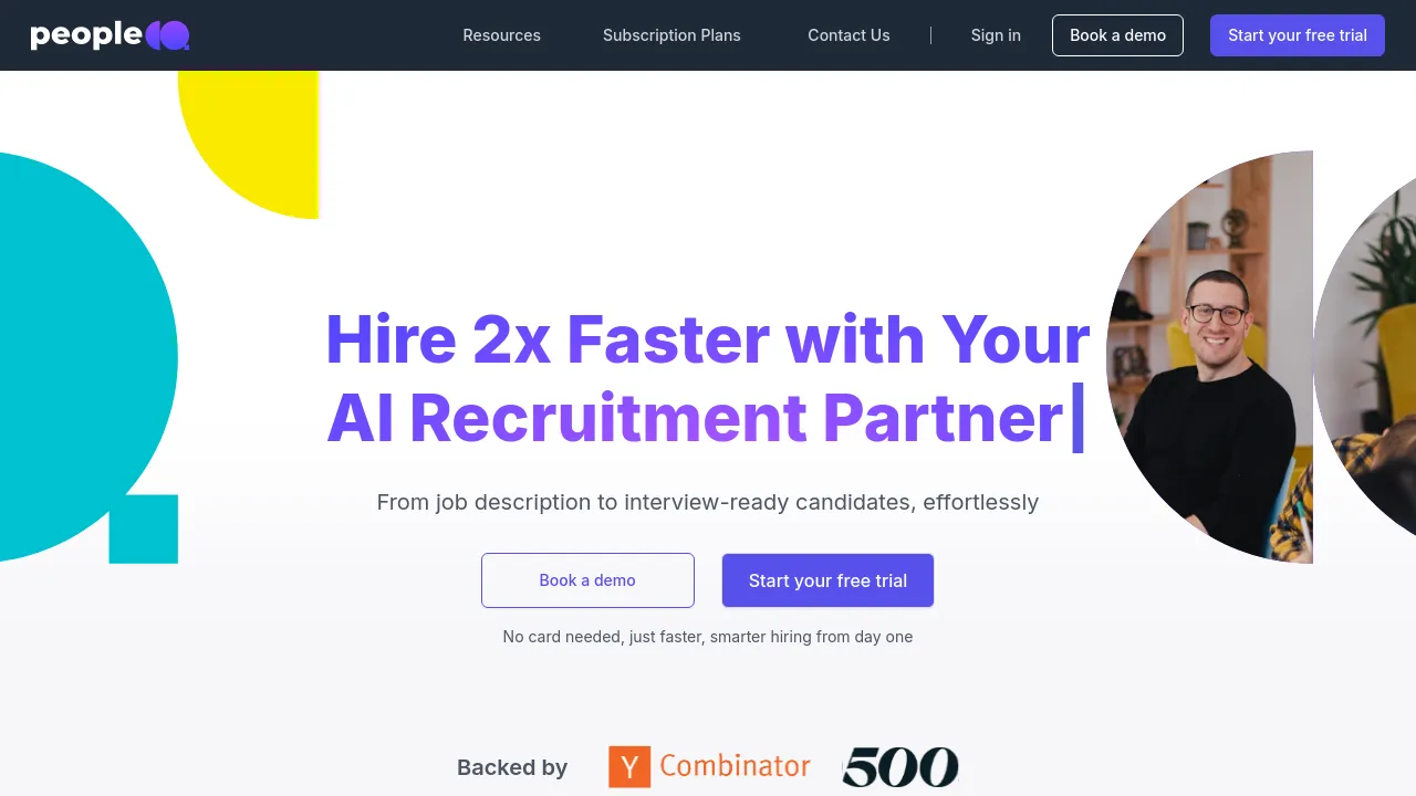 Screenshot of peopleCQ website