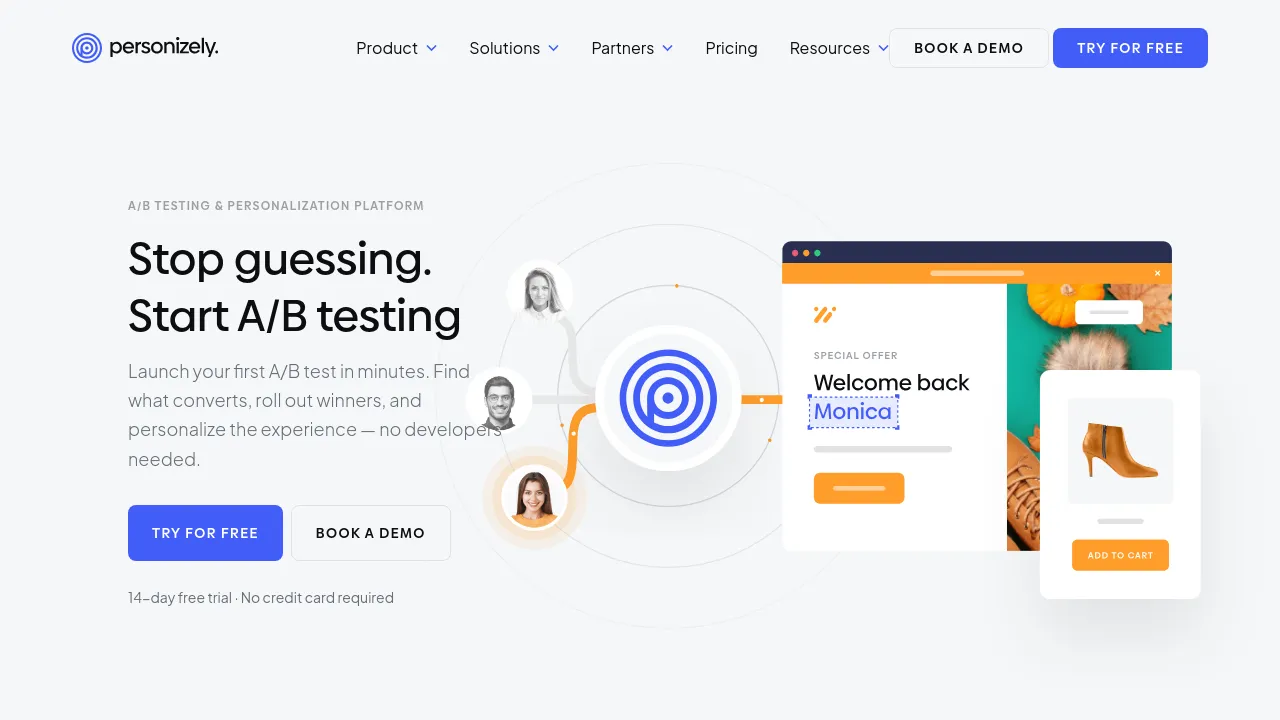 Screenshot of Personizely website