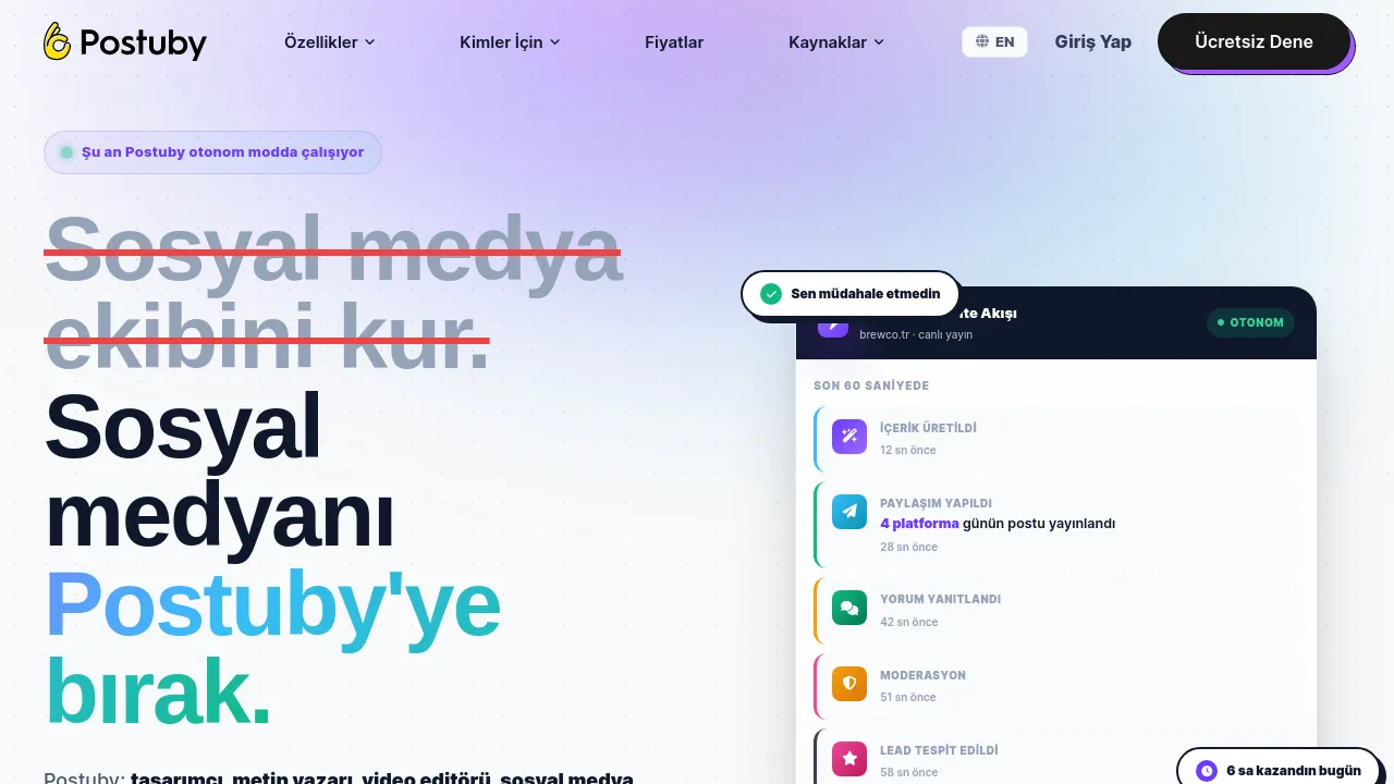Screenshot of Postuby website