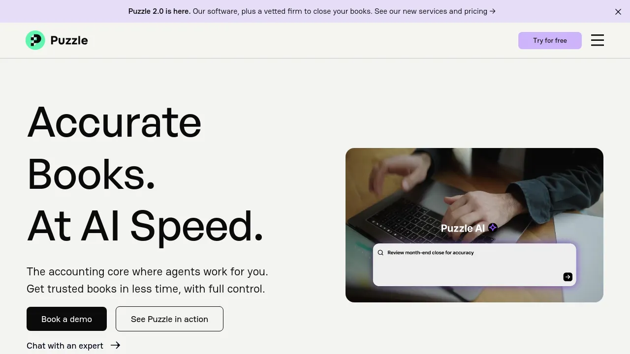 Screenshot of Puzzle website