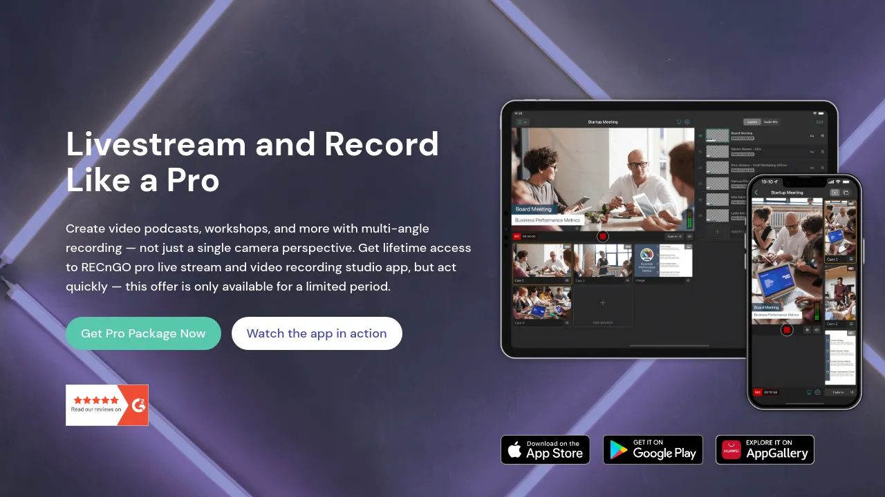 Screenshot of RECnGO website